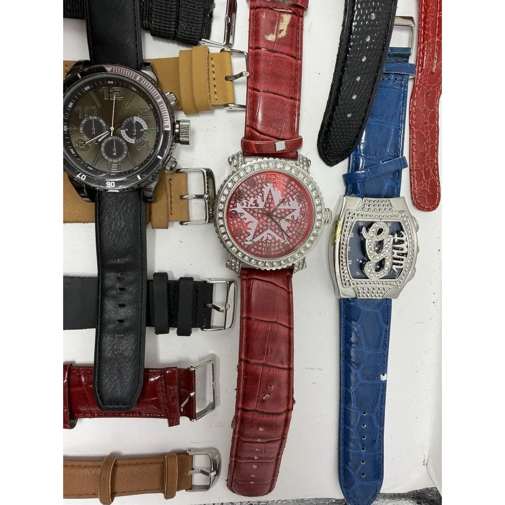 Unbranded Mens Watches Lot Of 15 For Parts Or Repair